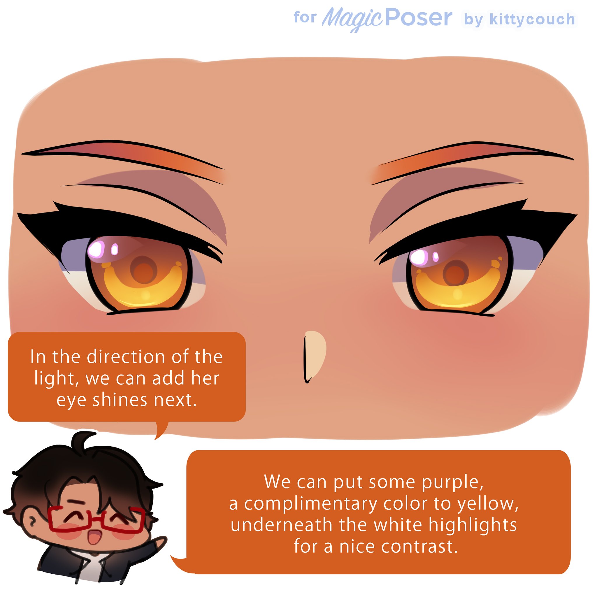 Magic Poser on X: How to Draw Masculine Anime Eyes with #MagicPoser!  (3/4) 🌹 Drawing highlights in anime-style art is our favorite part!  #artcommunity #animeart  / X