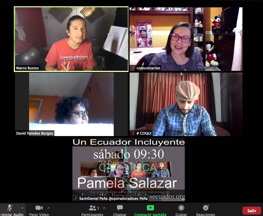 FENEDIF1's tweet photo. 🎙#UnEcuadorIncluyente 📻| Te esperamos mañana a las ⏰9h30 por @RadioCatolicaN (94.1).
Un momento entre amigos y arte, nos acompañarán #MarcoBustos, #DavidParedes y @COQUIMUSICFP. https://t.co/ki4XMWCCY4