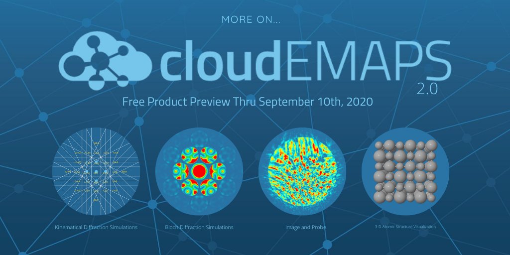EMLab7's tweet photo. #cloudEMAPS 2.0 Free product preview through 9/10/2020 at: https://t.co/mxdl7rZvsO. Accessign the amazing simulated electron microscope images generated by the powerful scientific computing on the cloud from anywhere and anytime... https://t.co/2HRvwlj8a2