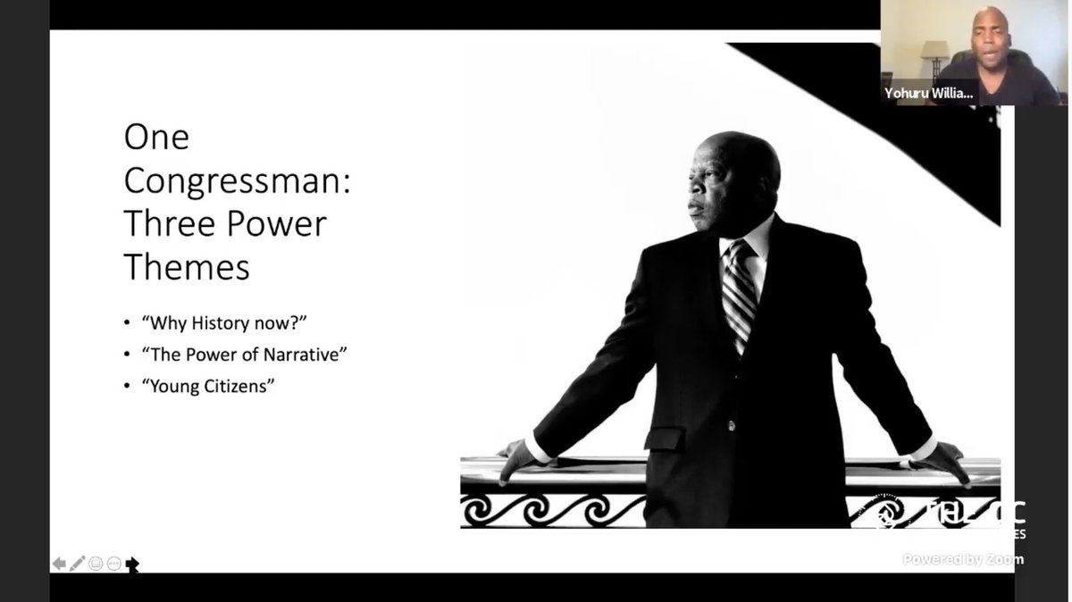 #OCSS2020The John Lewis Doctrine for teaching! @YohuruWilliams framing a charge for teachers and students based on the words of the great @repjohnlewis! Thank you Dr. Williams and @OERProject! For more see: youtube.com/watch?v=vfYxf1…