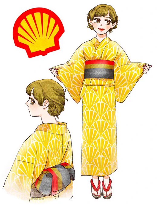 企業ロゴ風浴衣(妄想) 