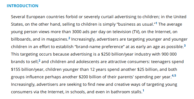 "In the late 1970s, the Federal Trade Commission (FTC) held hearings, reviewed the existing research, and came to the conclusion that it was unfair and deceptive to advertise to children younger than 6 years." But it called a ban impractical.  https://pediatrics.aappublications.org/content/118/6/2563#ref-11