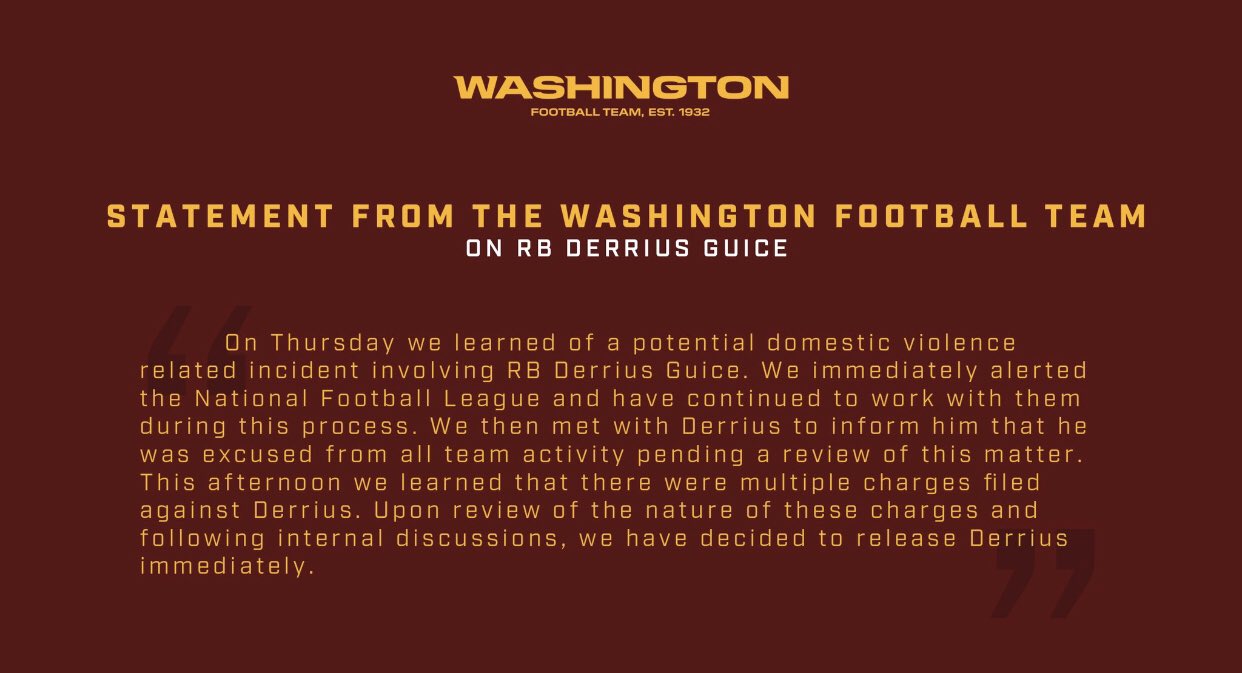 Derrius guice arrested deals