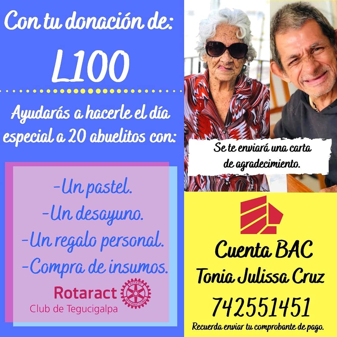 RotaractdeTegus's tweet photo. ¡Únete a nuestra celebración del Día de los Abuelos hondureños! 💙 https://t.co/ni8ZkojBdX