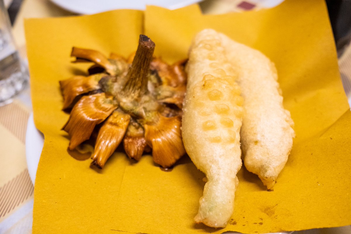carciofi alla giudea—Jewish-style fried artichokes from the incredible Da Enzo in Rome #armchairtravel
