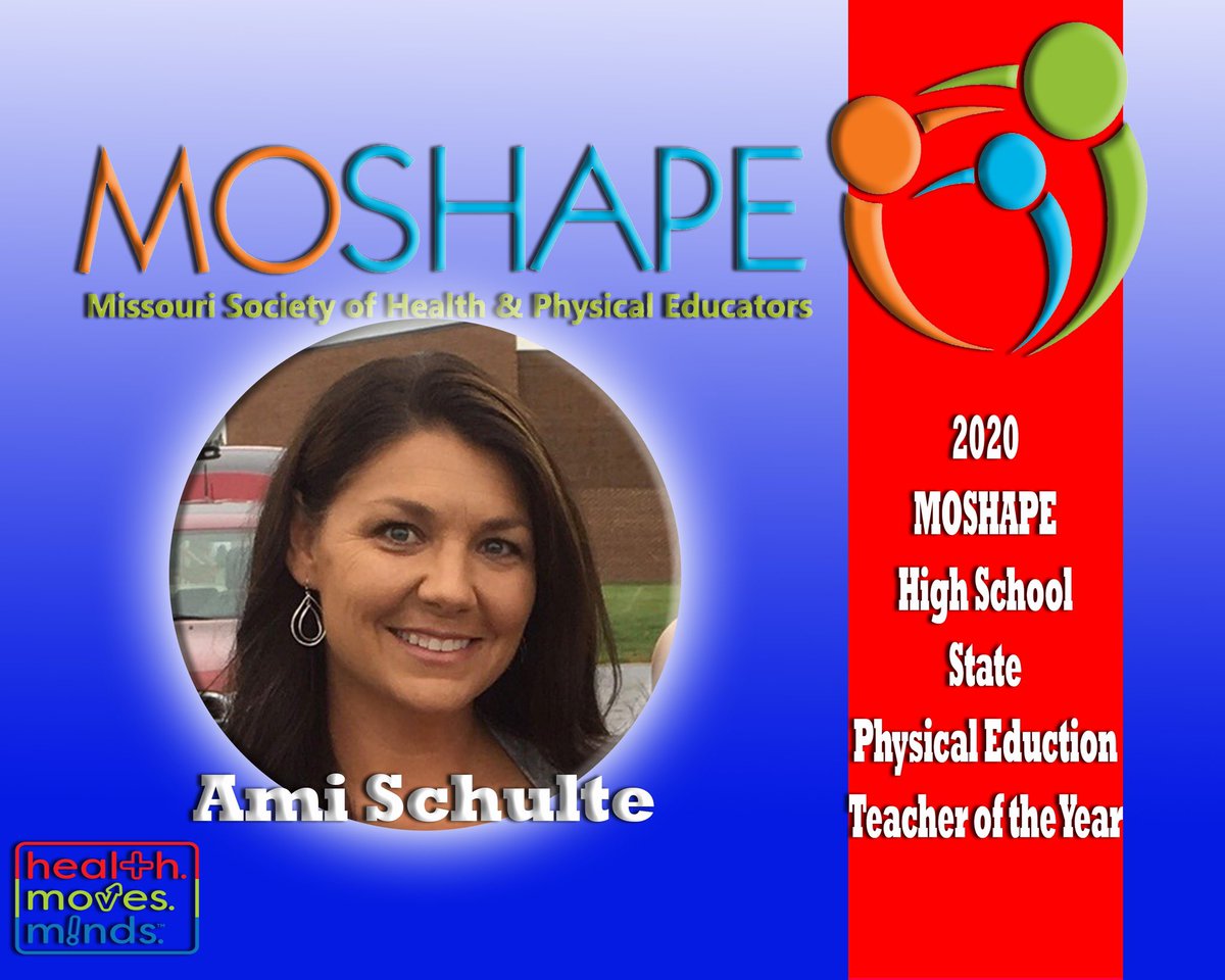 MOSHAPE1's tweet photo. 🚨Join us in congratulating the @MOSHAPE1 High School State Physical Education Teacher of the Year @THSASchulte . 

Congrats Ami!!!🏆🎉 #AboveAndBeyond https://t.co/Dzw8MM4Fpm