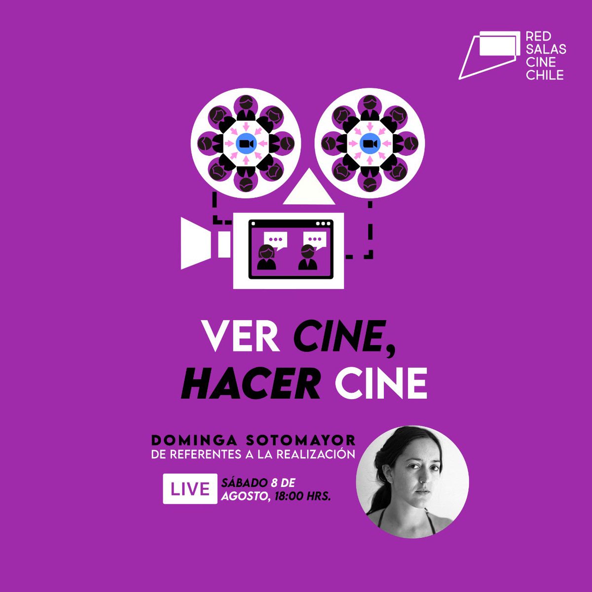 redsalascl's tweet photo. 🔴#TallerVerCineHacerCine | Por problemas de último minuto con nuestra web 😢, la clase de mañana con Dominga Sotomayor será transmitido a través de Facebook Live. Pueden seguirnos aquí 👉🏼: https://t.co/o41G7ckF2a https://t.co/KzTUOFtfzT