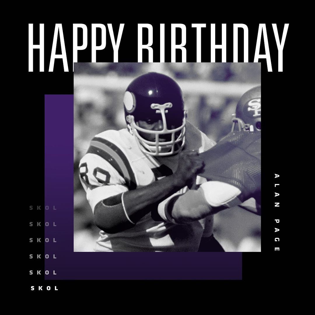 Minnesota Vikings: Happy birthday to the legendary Alan Page! ... 
 
 