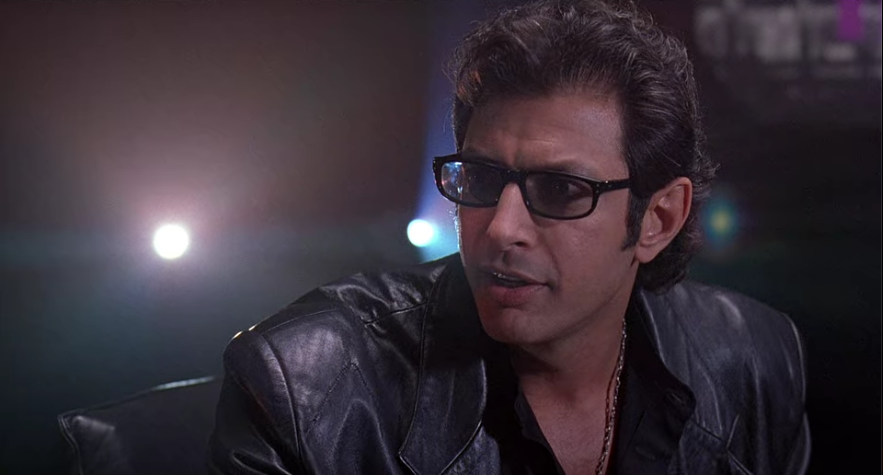 I've never really understood what Ian Malcolm's job is (hubris specialist?) but you've gotta salute the style  #VultureMovieClub