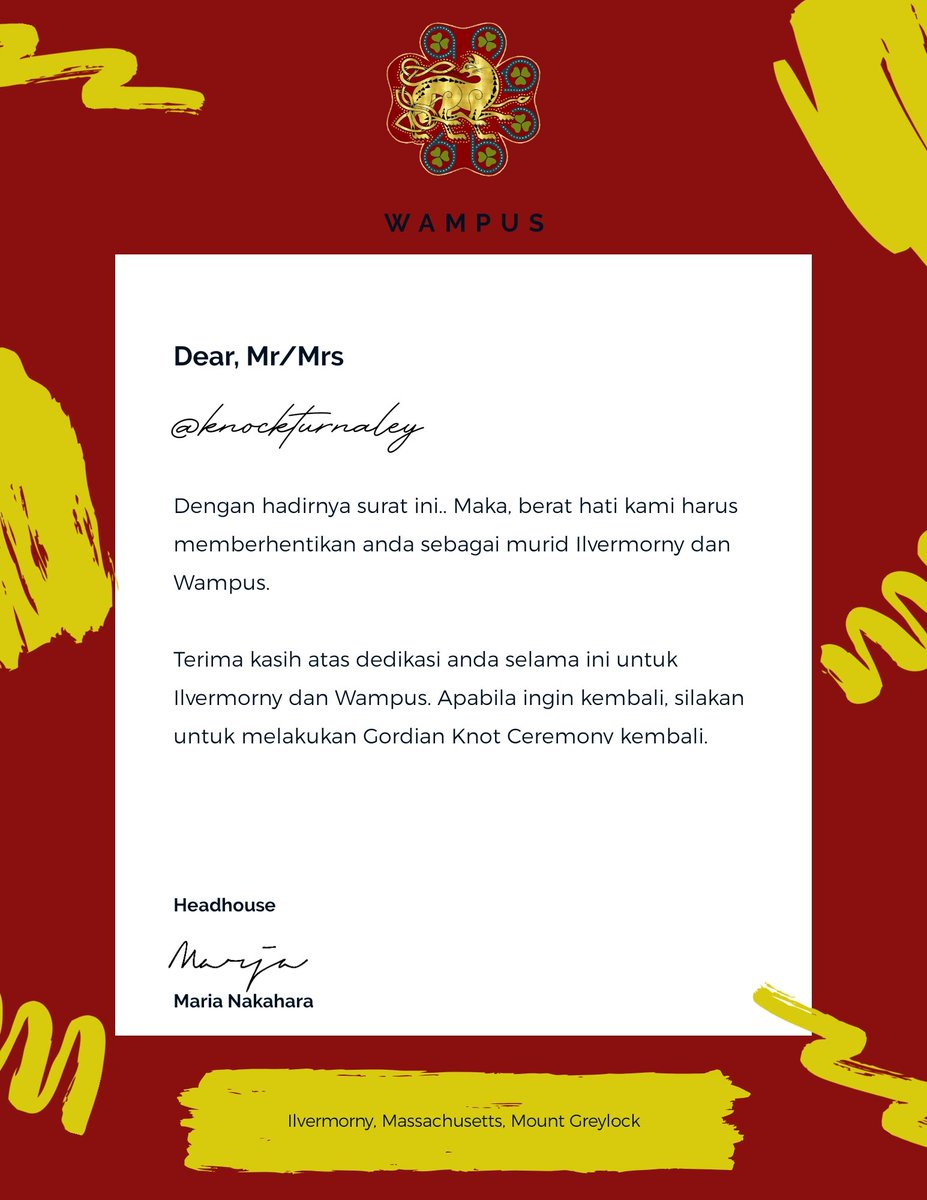 DROP OUT

📬 : @knockturnaley 

@Profs_Maria @MsAmaryls <a href="/ILVRGringotts/">Gringotts Bank of Ilvermorny</a> <a href="/sencritta/">Lili.</a>