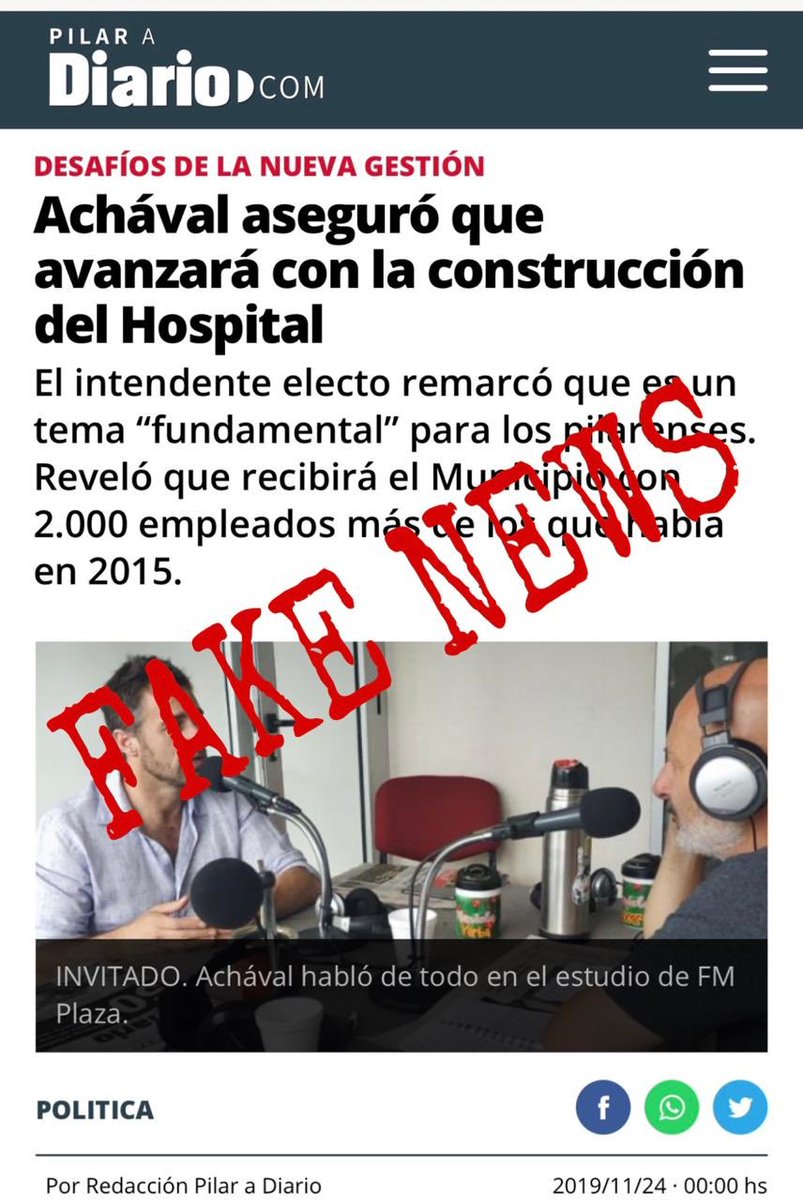 ElFederal_'s tweet photo. La verdad que el diario me hizo reflexionar... me sumo a la campaña contra las Fake news. https://t.co/fqY9TvX7tp