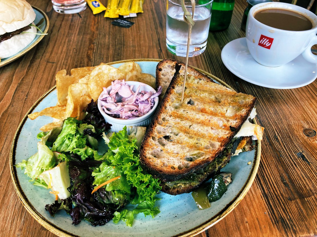 JMRosendale's tweet photo. After a challenging week at work, it was nice to have a #FridayDayOff, relaxing mother & daughter lunch out... #RoastedVegetablesGoatsCheeseSourdoughToastie then harvest time on the allotment... #goldenbeetroot #onion #potatoes #sprouts #courgettes #beans #tomatoes #babycucumbers https://t.co/QBc5kCEFAx