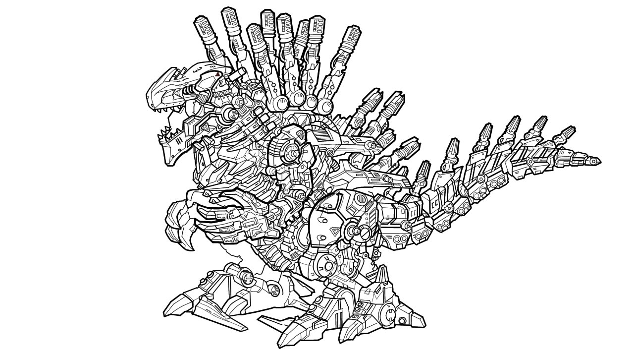 フフフロロフスカッシュ On Twitter ゼログイジスの ぬりえ 完成しました 改造の計画や お子さんの塗り絵 趣味などにどうぞー 今回は線がごちゃごちゃしてるのでお子さんが塗る際は手伝ってあげてください 見本は後日 Zoidswildzero ゾイド