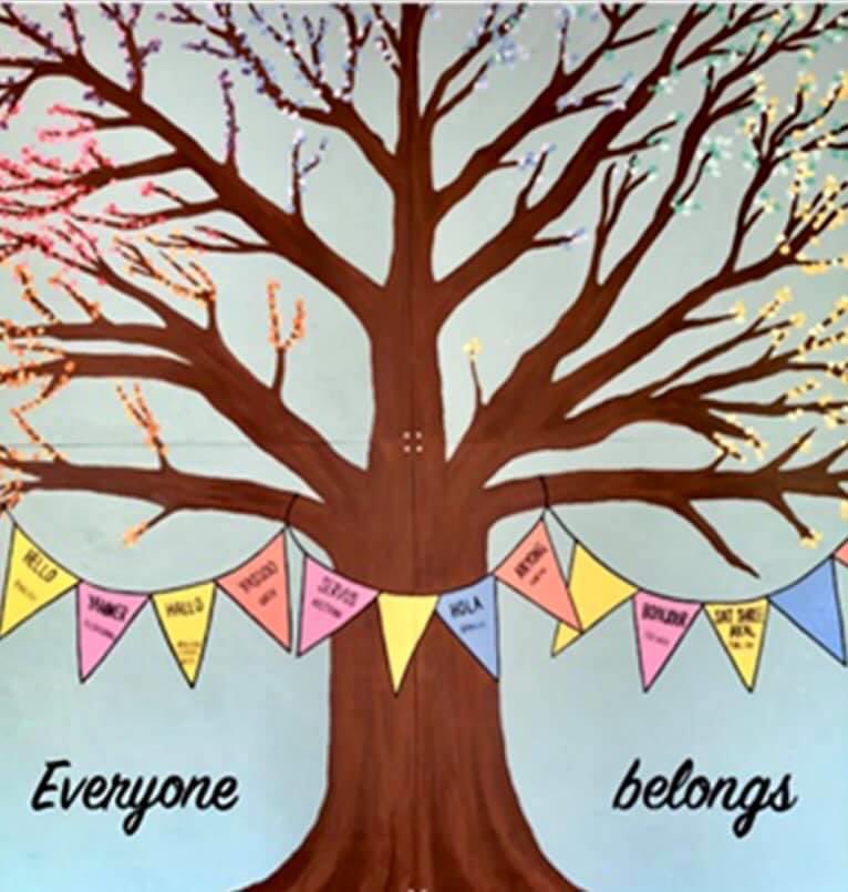 PublicValentine's tweet photo. EDUCATION WEEK - THAT’S A WRAP 💚 All students had the opportunity to add their fingerprint to our Welcome Wall mural. This mural symbolises learning together and that everyone belongs at VPS 💚 Thanks Miss Duck for your amazing artwork! 
#EdWeek20 @caseyyduckk https://t.co/Wwt9XHqMNv