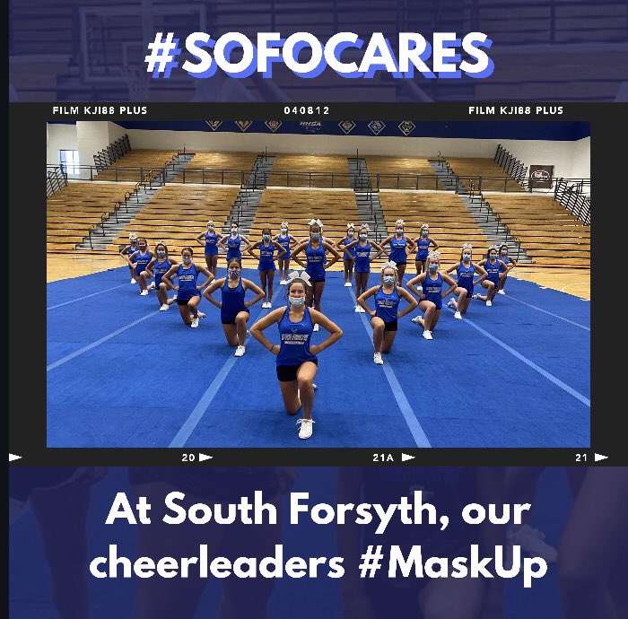 For today’s spotlight we’re highlighting sofo cheer! They have been showing the whole community that #sofocares by making sure to #maskup during their practices!