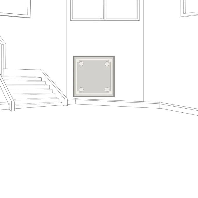 @kiterugumachan ありがとうございます!(^^)!そうですね。
ちょうど今朝この背景絵を見た私の姉が「それフリー素材?」とか聞いてきたのですがこの背景は全て自作です(ダイゴさんの部屋のフリー素材なんてあるんか??)。正方形のタイルを一枚書いてコピー&ペーストで増殖→壁や床の形に合わせて変形して貼り付けてます 