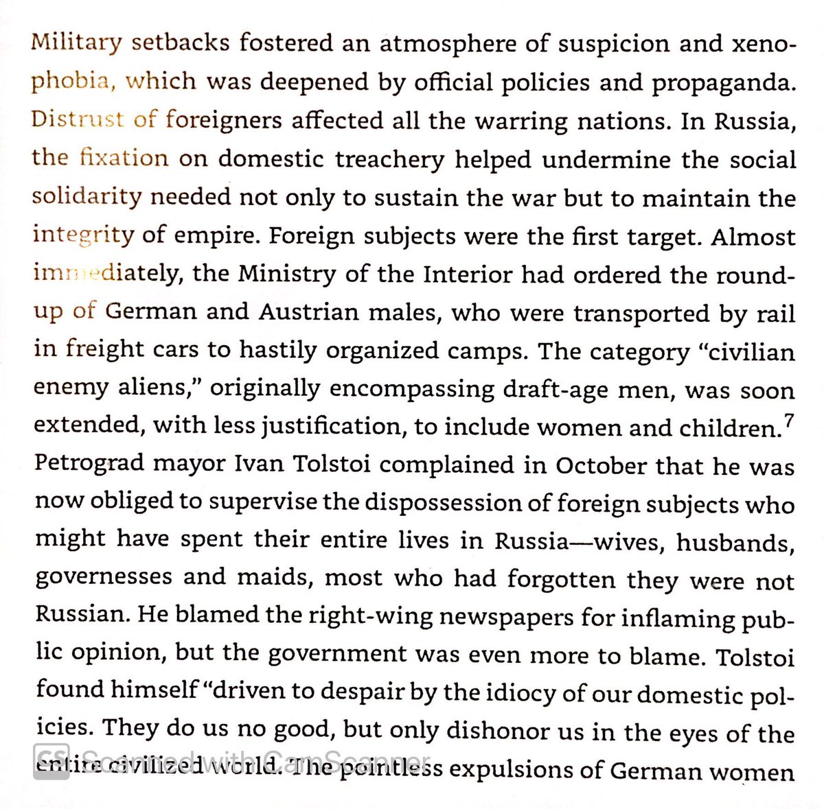 Setbacks on the Eastern Front in 1914 led to popular anti-German & anti-Jewish animus. Hundreds of thousands of men, women, & children (including peaceful Mennonites) were forcibly deported to the east from their homes in Volhynia, Poland, & Latvia. Many died.