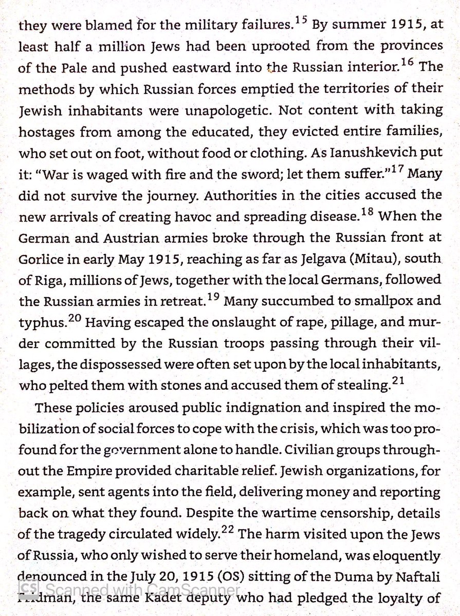 Setbacks on the Eastern Front in 1914 led to popular anti-German & anti-Jewish animus. Hundreds of thousands of men, women, & children (including peaceful Mennonites) were forcibly deported to the east from their homes in Volhynia, Poland, & Latvia. Many died.