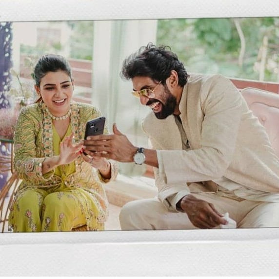 RoomTelugu's tweet photo. Photos: #Rana - #Miheeka's pre-wedding ceremony https://t.co/gp9RnHqvlW