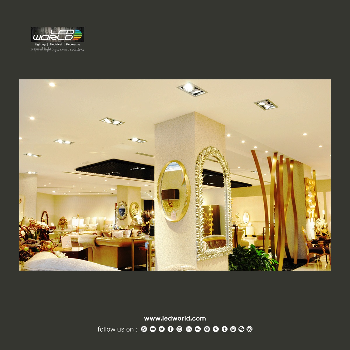 LEDworldDubai's tweet photo. An amazing lighting designed and installed by our team to upgrade the ambiance for one of the best furniture Shop in Dubai. Lumibright Grind family double head products were used for this project.
.
If you are looking for lighting solution, reach us at https://t.co/BO3TL1jvxZ https://t.co/tUGUSBcSeL