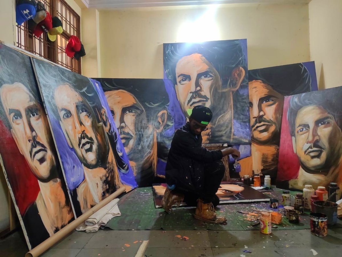 speedpainter_'s tweet photo. Tribute to our legend actor Sushant Singh Rajput. We  all miss you sir. 
#SushantSinghRajput #SushantTruthNow #SushanthSinghRajput #actors #paintings https://t.co/g5HtNt1AH4