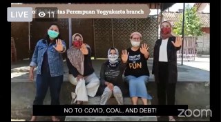 AsianPeoplesMvt's tweet photo. Watch as women call on Asian leaders: NO TO COVID, COAL and DEBT! https://t.co/RXcbR8HfkW #AWD2020 https://t.co/C858l6DoAf