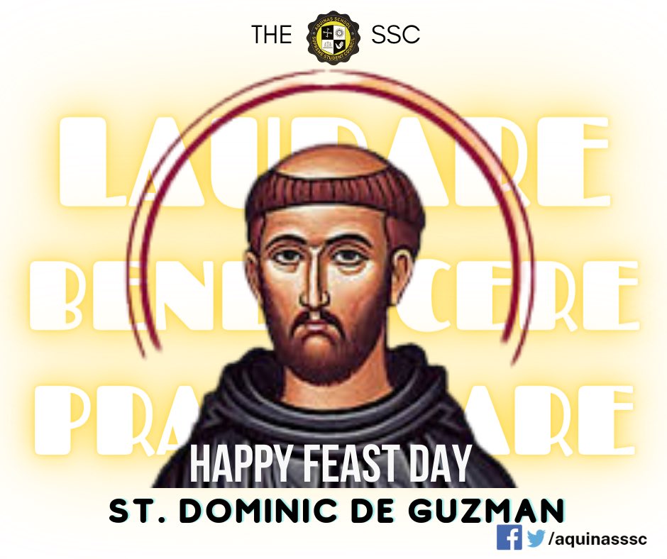 aquinasssc's tweet photo. Today we celebrate the feast day of St. Dominic, the founder of the Order of Preachers. Viva Santo Domingo! https://t.co/81Nr97apNs