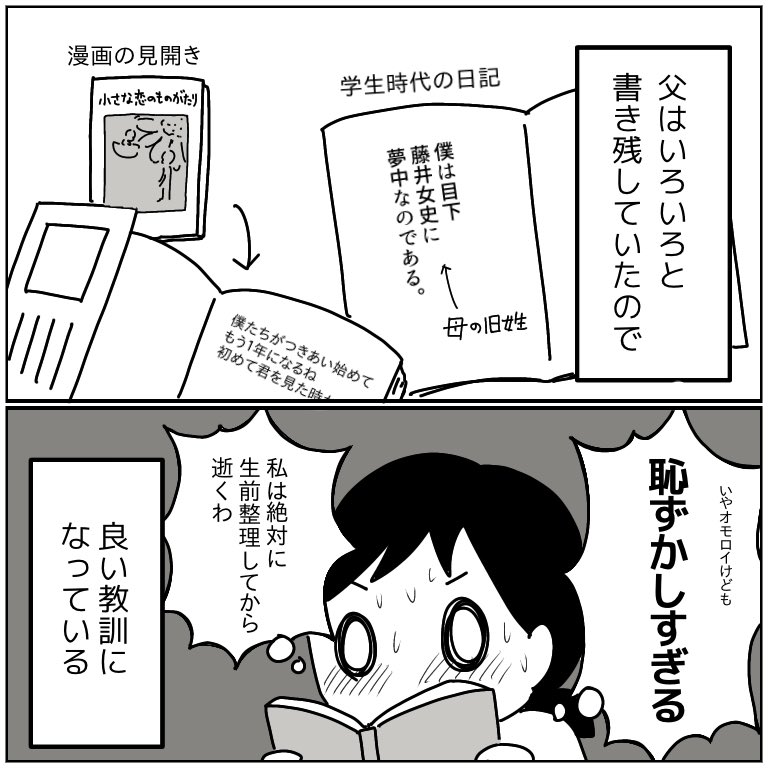 親のこういうのってあんまり知りたくないよな笑
あと「女史」って言葉に昭和を感じる。 