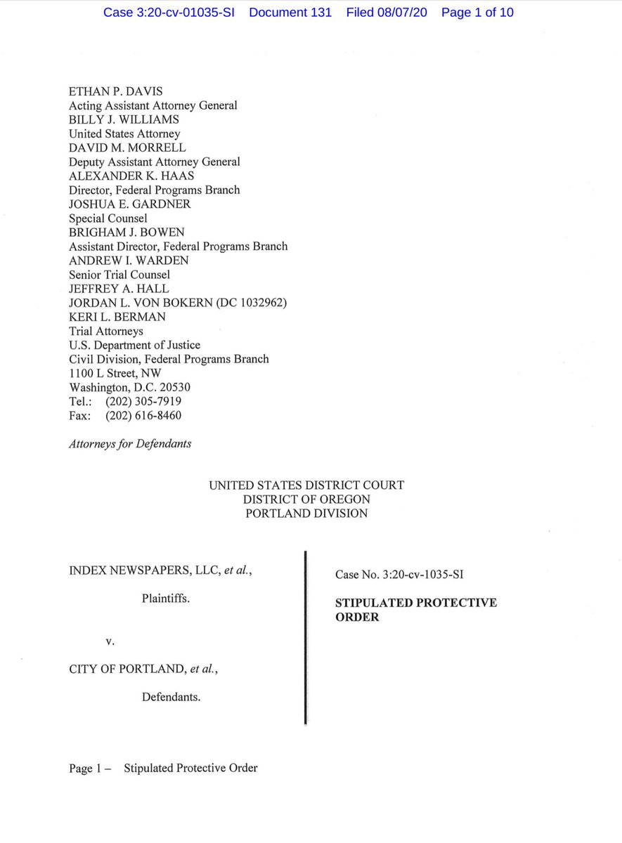 Proposed & Stipulated Protective Order;Fed Rule of Civil Procedure 26(c)<—protective orders:“...discovery is sought may move for a protective order in the court where the action is pending..”FWIW Page 2 sub paragraphs b) & c) gives me a bit of pause https://ecf.ord.uscourts.gov/doc1/15107635031?caseid=153126