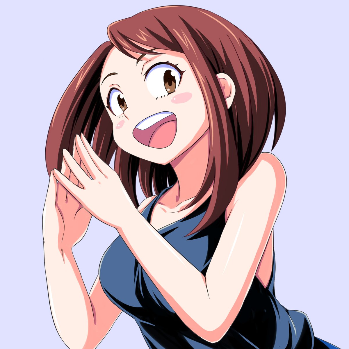 ヒロアカ 自分でもお茶子を塗ってみた アニメ塗りは 影の切り方でよく見えるので 参考にな おこめdのイラスト ヒロアカ 自分でもお茶子を塗ってみた アニメ塗りは 影の切り方でよく見えるので 参考にな おこめdのイラスト