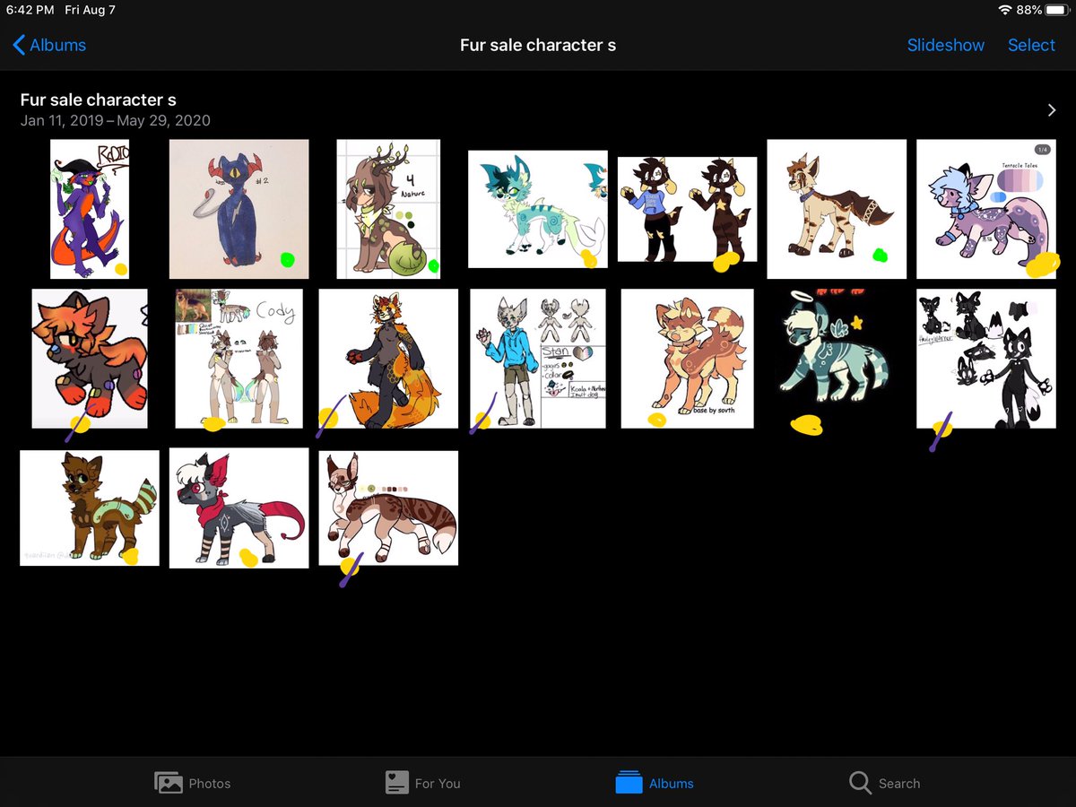 HONEYDROPGALAXY's tweet photo. A bunch of characters I want gone green dots are legit just comment to claim you can have them
yellow is offer anything
Yellow with line through it is more tentative/ has a lot of art for the character so Iโd prefer money offers
#freecharacters #adoptables #ota https://t.co/C0I0kXTWEH