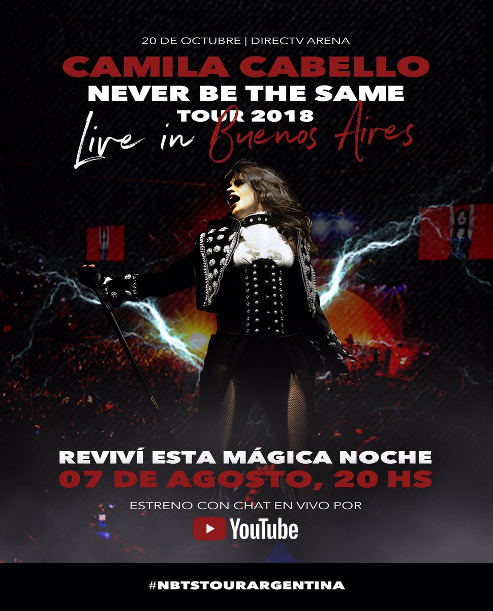 AcostaMzk's tweet image. #NBTSTourArgentina 
Podes revivir el show de #CamilaCabello en el #DirectTV #BuenosAires 🇦🇷 en YouTube youtu.be/-WqdMQyi2Ts