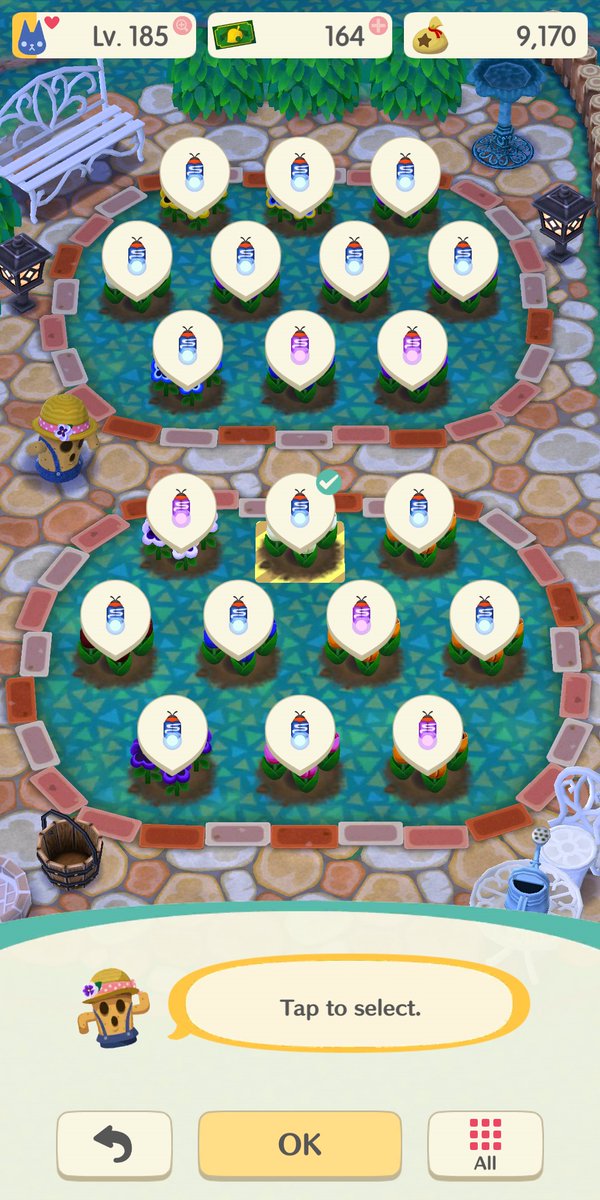I started the garden event.There& #39;s a new layout. Now by default you collect many critters and there& #39;s an all button, but if you stand still, a catch 1 button will appear