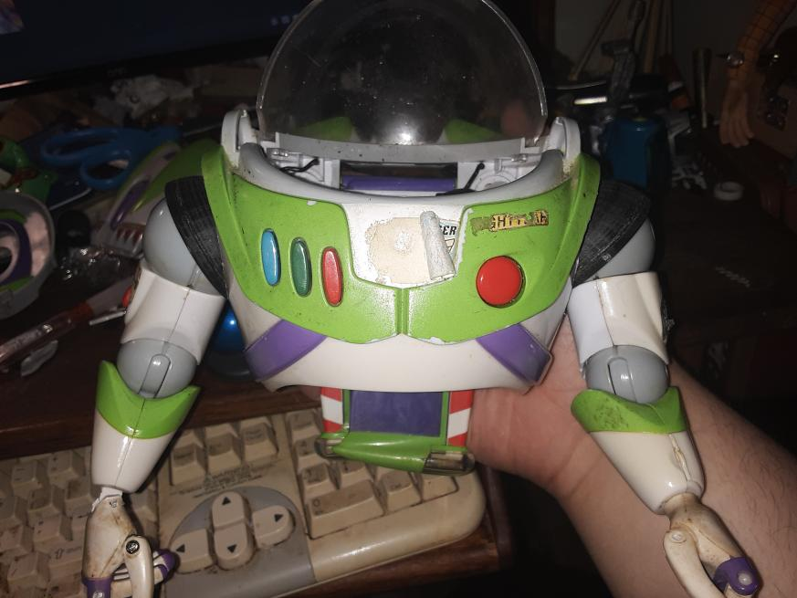 Drake0498's tweet photo. @todayigrewup started working on a custom buzz lightyear mod to give him the movie accurate shoulders. testing with the junker first of course. https://t.co/lW9fCfU9i0