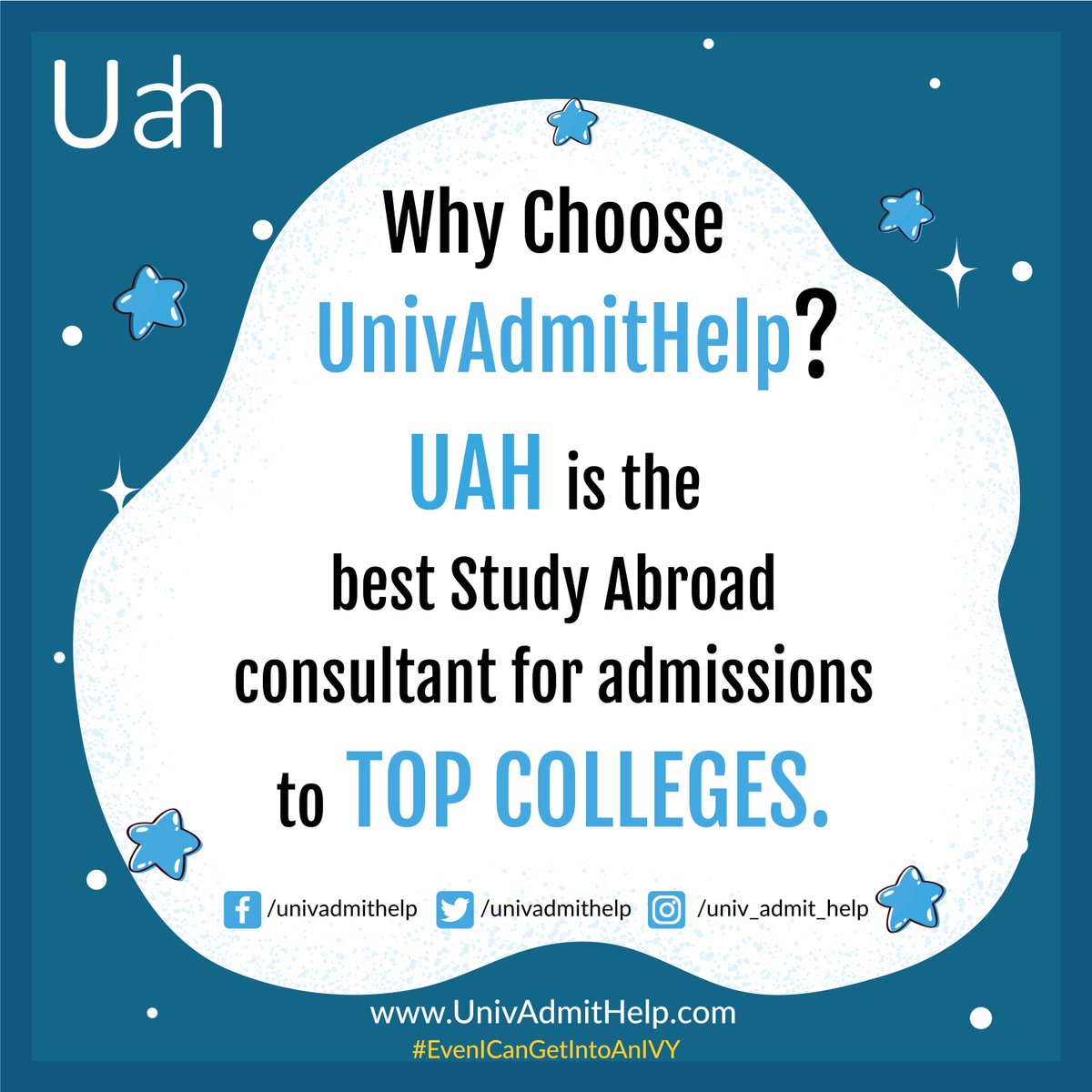 Get in touch with UAH Ivy League counsellors. Call us at 9818246119 to book a FREE 30 minute session.

#StudyAbroad #IVYLeague #counselor #counselorGurgaon #careeradvice #college #admissions  #studyUS #studyuk #StudyInEurope #MBA #Masters  #studygram #counselling #counseling