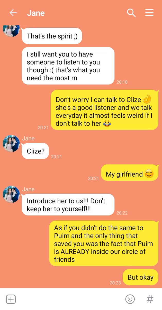 - 20 -Jane is a little unconvinced but sure, as long as Jan is happy