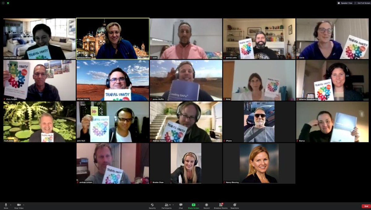 I got to pair with <a href="/Claireesanders/">Claire Sanders</a> to teach a <a href="/PrettyAgileCo/">Pretty Agile Pty Ltd</a> Leading #SAFe class with these fun folks.If you’d like to come to one too check out our course listing here 👉prettyagile.com/training/  #tribalunity <a href="/ScaledAgile/">Scaled Agile</a> #notrainwrecks <a href="/PrettyAgile/">Em Campbell-Pretty</a>