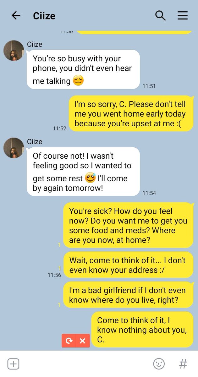 - 26 -I know nothing about you, C