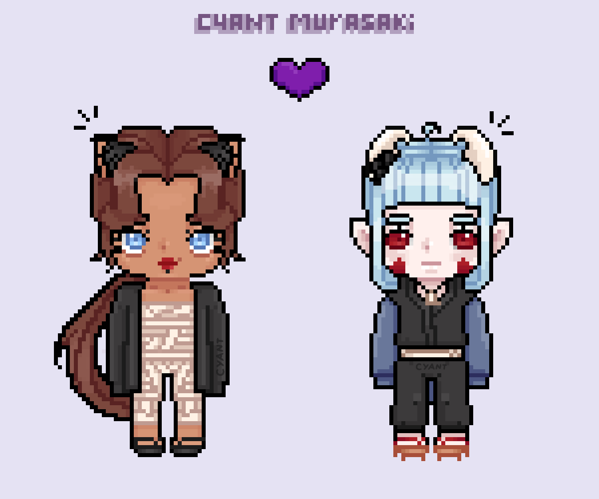 cyantmurasaki's tweet photo. Pixelart de mis oc's se supone que es una neko kawaii y un demonio 

#pixelart #neko #demon #ArtistOnTwitter https://t.co/dwBdEnBdxP