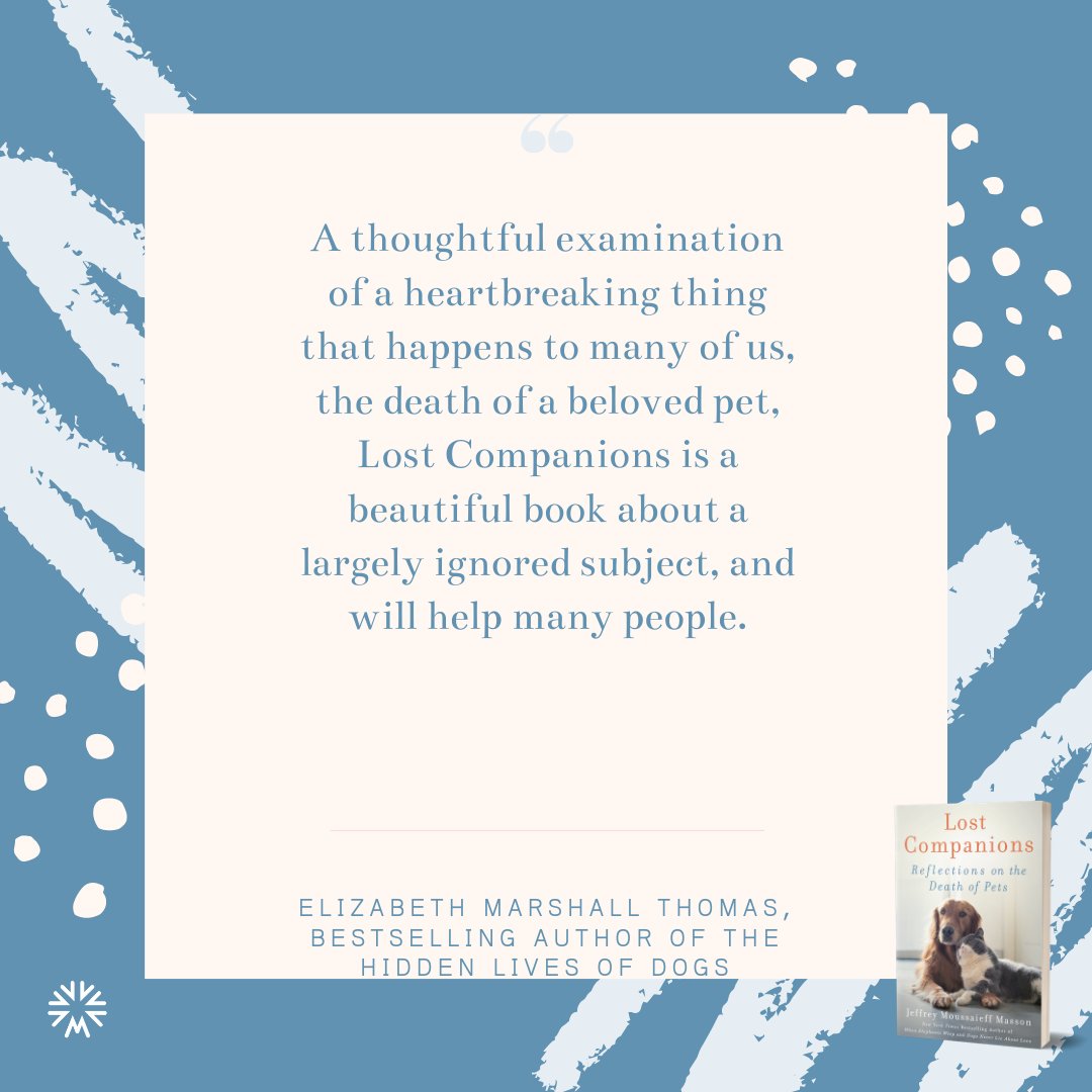 murdochbooks's tweet photo. Lost Companions by @jeffreymmasson is a compassionate and empathetic exploration of the bonds we share with animals - both domesticated and wild - and the ways in which we grieve their loss. Available now from your favourite bookseller. https://t.co/6y8Afx1wSa