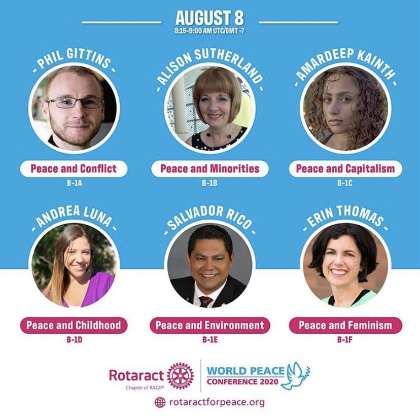andrealuna1000's tweet photo. 1 day left for the #RotaractForPeace World Conference 2020 🕊 
Thrilled to be part of this amazing initiative organized by #Rotaract young leaders dedicated to building peace around the world. 
It is truly an honor to be a guest speaker this year.
Hoping to see you all there! https://t.co/whvADvzZ86