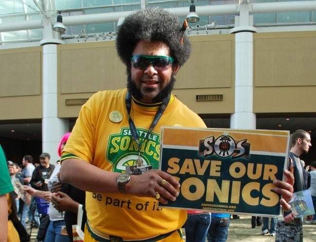 Despite not having played a game since the team was STOLEN over a decade ago, Seattle still loves their Supersonics