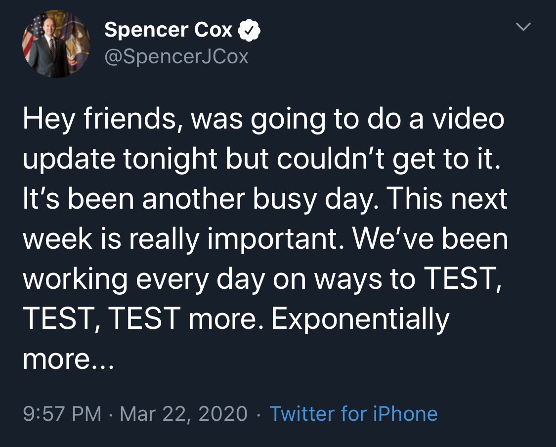 Can we talk about testing for a minute? As you know, from day one of this virus we have been doing everything we can to increase testing in our state. Unfortunately, as a country we have gotten this very wrong. 1/