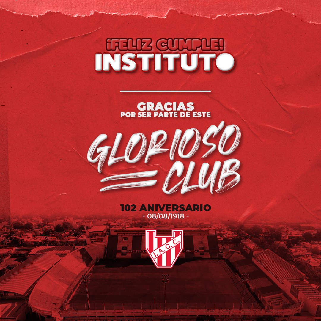 Cada 8 de agosto, desde 1918, encontramos un motivo más para volverte a jurar amor eterno. 

¡Felices 102 años #Instituto! ❤️🇦🇹❤️

#102AñosInstituto