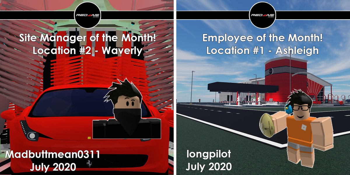 RedWaveRoblox's tweet photo. Today, we congratulate our employees for the month of July.

The team member of the month award goes to longpilot, one of our Ashleigh team members.

The site manager of the month award goes to Madbuttmean0311, one of our Waverly site managers.

Thank you so much employees! https://t.co/vGMhH2evSq