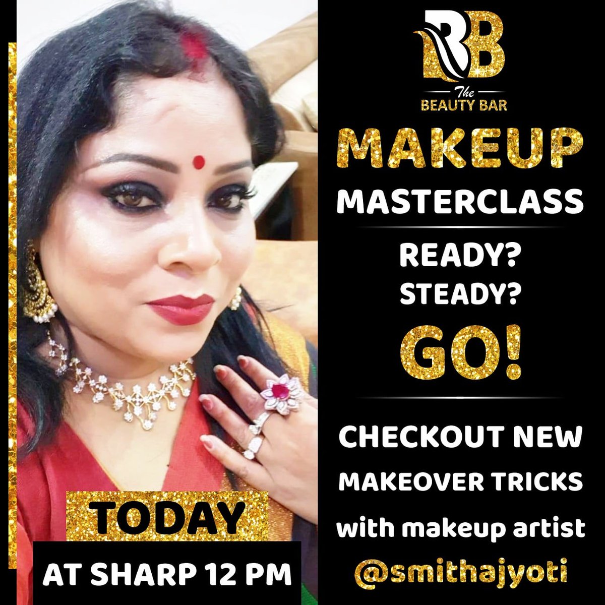 #makeupmasterclass is going to start at sharp 12 noon... 
Stay tuned with Us for new makeup tricks. 😊
Don't miss this out, 🤩 
#makeupideas #makeuponfleek #makeuptutorial #makeuptutorials #beautycreations #makeupmaster #makeupmasterclasses