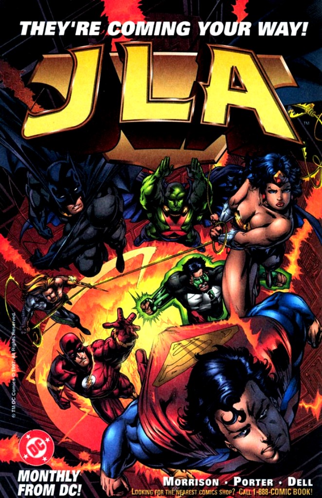 Hello I promised two threads with Grand Morrison, and let's talk about his FIRST BIG mainstream comic, JLA!