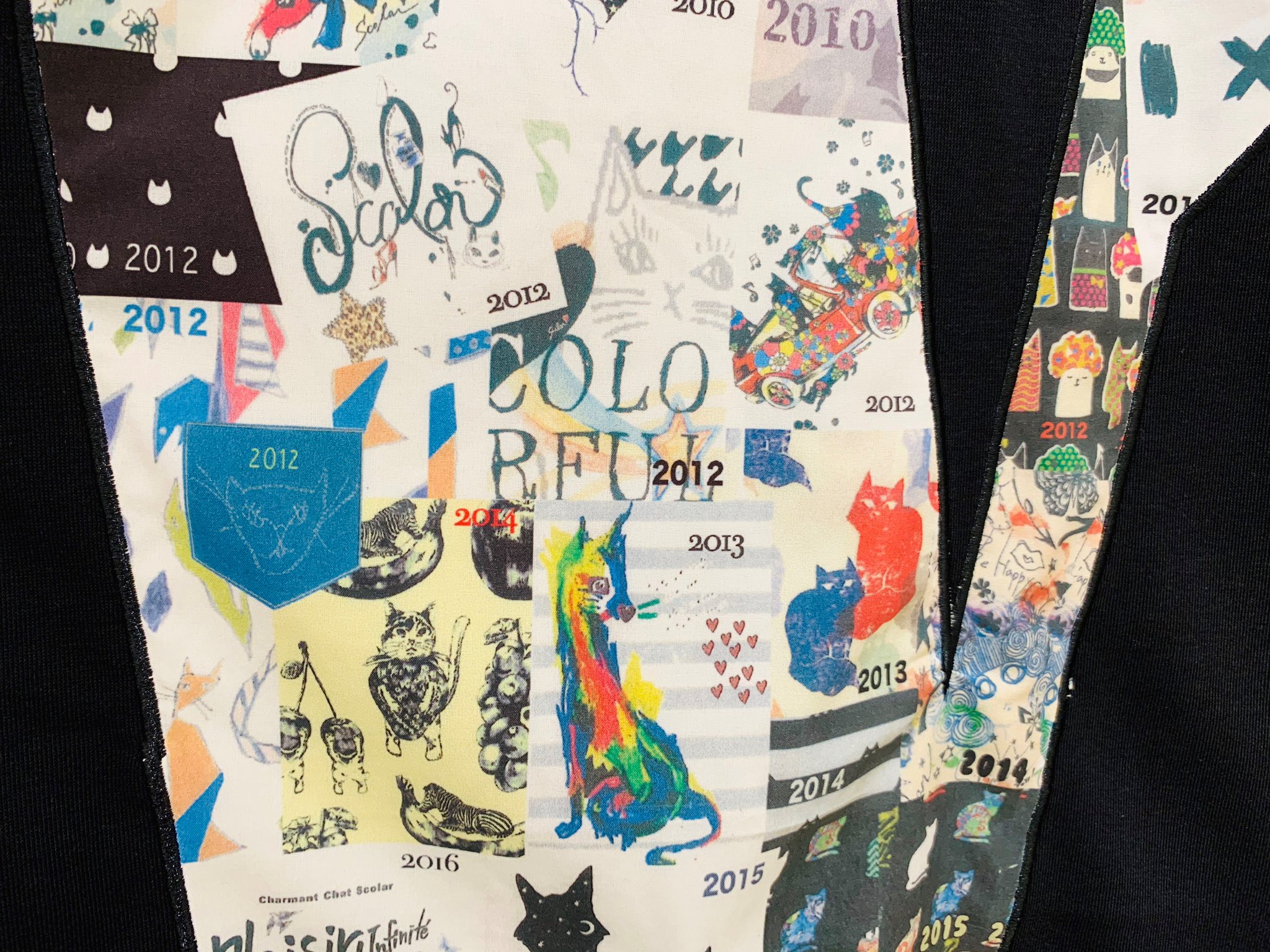 Scolar スカラー 世界猫の日 W Scolarのねこ柄をまとめた素敵なワンピースが完成しました Scolar スカラー 着るアート 個性的 ハデカワ T Co Rlp55b55yy