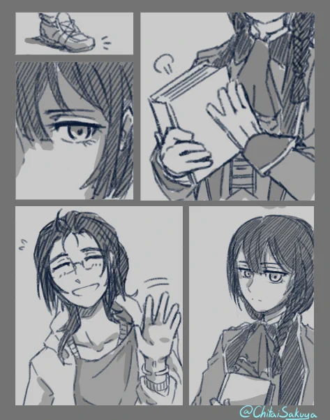 A short story about patting Es' head.// ESの頭をなでなで短いcomic.(1/2) #EGOART 