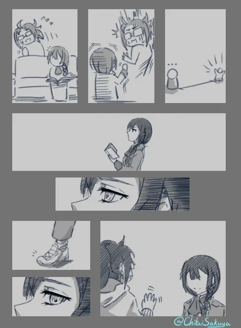 A short story about patting Es' head.// ESの頭をなでなで短いcomic.(2/2) #EGOART 